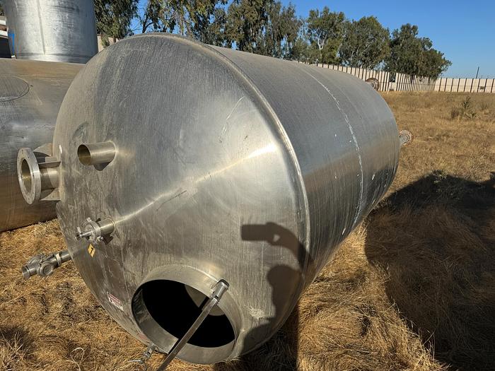 Used Tank, 2,000 Gallon, 316 Stainless Steel, 6' x 9', #5991032