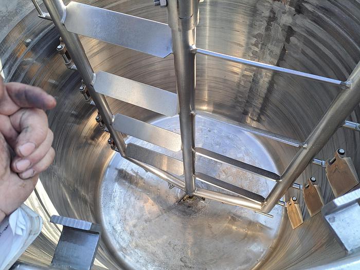 Used Tank, 500-Gallon, Stainless Steel, Scrape Agitation, Jacketed, #5991294