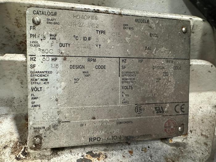 Used Mill, Colloid, 60 HP, Stainless Steel, Charlotte, SD40, #5991053