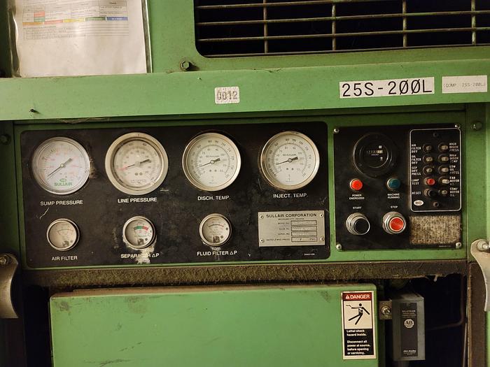 Used Compressor, 200 HP, Sullair, Model 25S-200L ACAC - #4874149