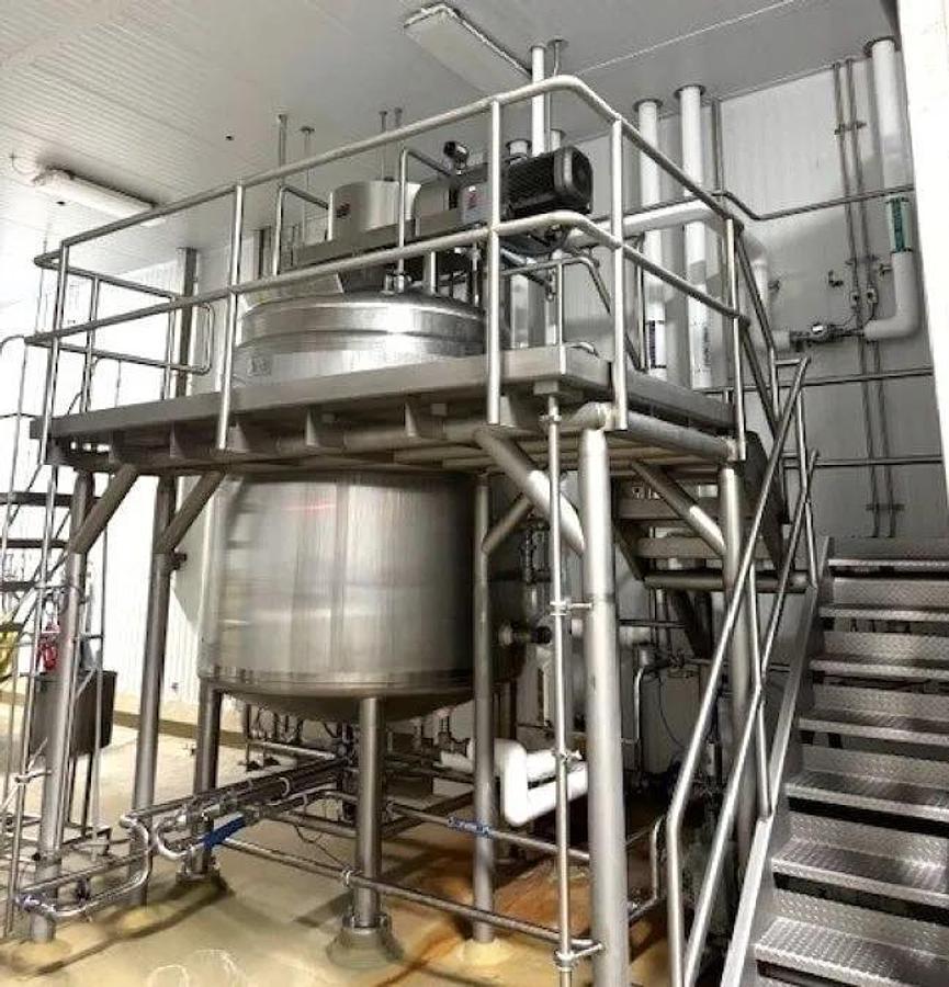 Used Kettle, 1,500 Gallon, Stainless Steel, Double Motion, Jacketed, Lee, 150 PSI, #5991833