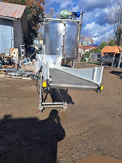 Used Conveyor, 21" X 13'4" Long, Stainless Steel, Dewatering, Cooling #S745392