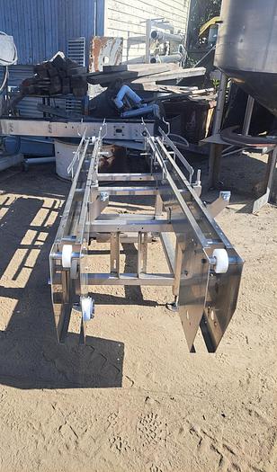 Used Conveyor, Trans Automation Technologies, 3.5" x 7', Stainless Steel Frame #5512923