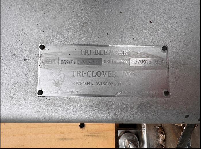 Used Mixer, High Shear, Tri-Blender, Model F3218MD-MBV-S, 15 HP, Stainless Steel, #5991319
