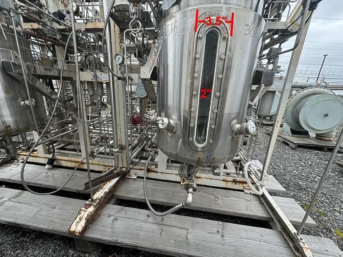 Used Fermenter, 45 Gallon, 316 S/st, Jkt, Agit, Mueller, System, #S695158