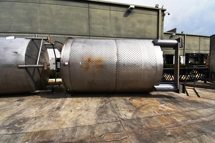Used Tank, 6,000 Gallon, 316 Stainless Steel, Dish Bottom, Jacketed, #5991009