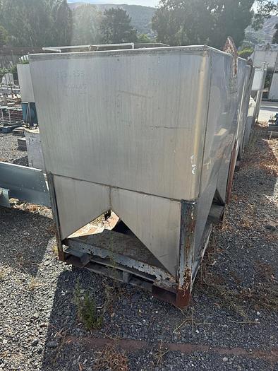 Used Bin, 40 CF, S/st, 50" X 42", Cone, Flo Bin, #S736853