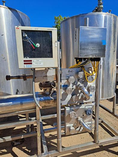 Used CIP System, 3-Tank, Stainless Steel, Pump, Heat Exchanger - #S745273