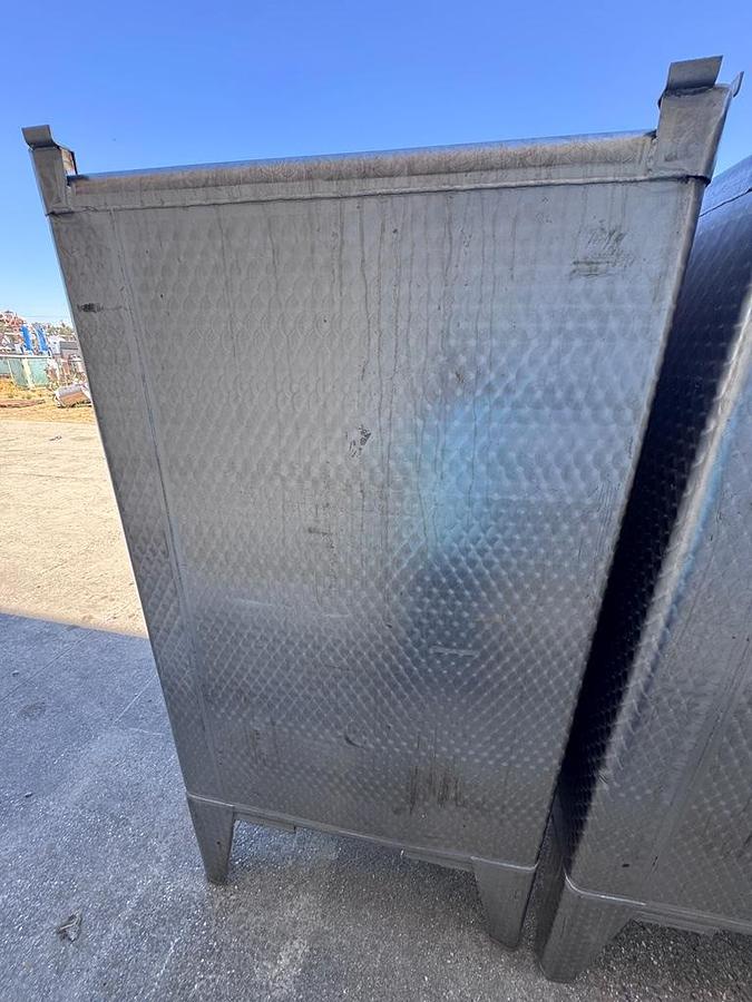 Used Tank, 529 Gallon, Stainless Steel Tote Tank, 48" x 48" Qty. - 4, #5991808