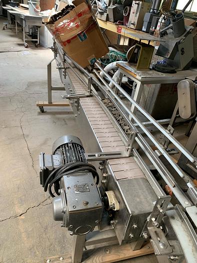 Used Conveyor, Belt, 4.5" x 17', S/st, 90 degree turn #S742977
