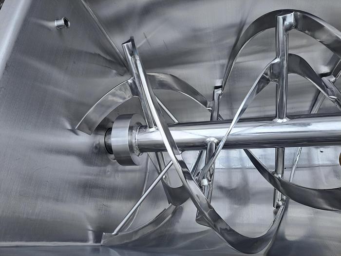 Used Mixer, Ribbon, 18 CF, Stainless Steel, Double Ribbon, 10 HP #S745504