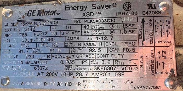 Used Mixer, Ribbon, 50 CF, Stainless Steel, 10 HP, #5991132