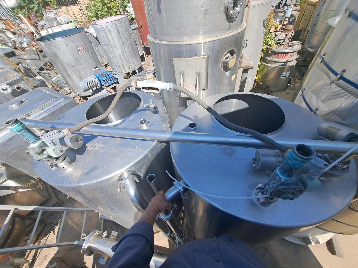 Used CIP Skid, 2-Tank, (2) 200 Gallon, Stainless Steel, APV #S745295