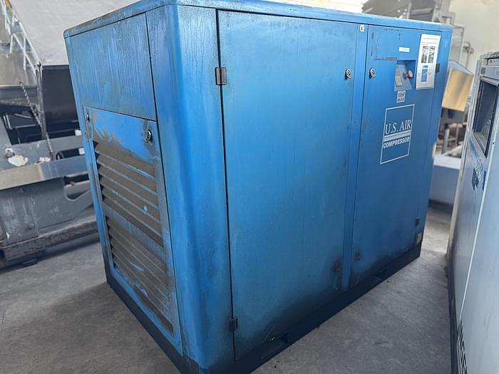 Used Compressor, Air, 100 HP, 440 CFM, 100 PSI, US Air Compressor, Screw, #5991331