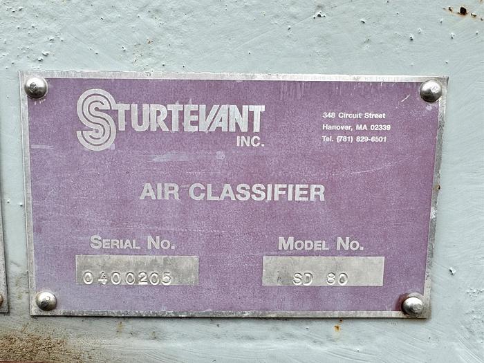 Used Classifier, Air, Sturtevant, Model SD-80, 60 – 75 HP, #5991166