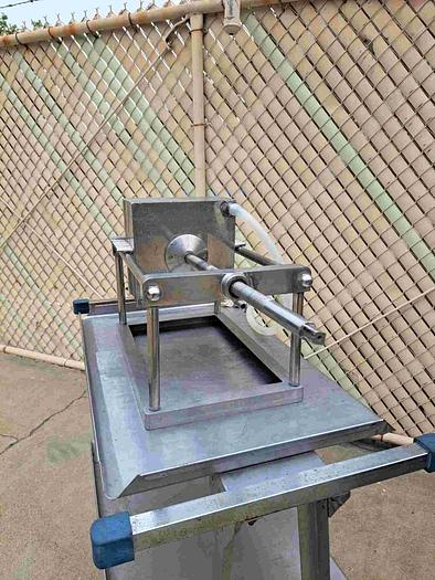 Used Filter, P&F, 7 5/8" x 7 5/8", Stainless Steel, Schenk, 1/2" diameter inlet outlet #S745187