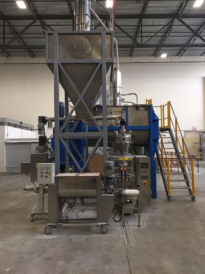 Used Bakery Dry Blend & Packaging Line – Ribbon Blender, VFFS, Mettler Metal Detector, #5991419