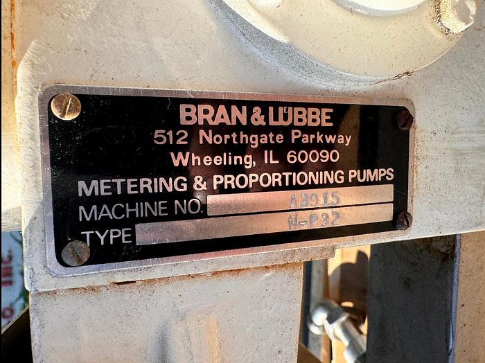 Used Pump, Metering, Dual-Pump, 1/2 HP, Stainless Steel, Bran & Lubbe, #5991177