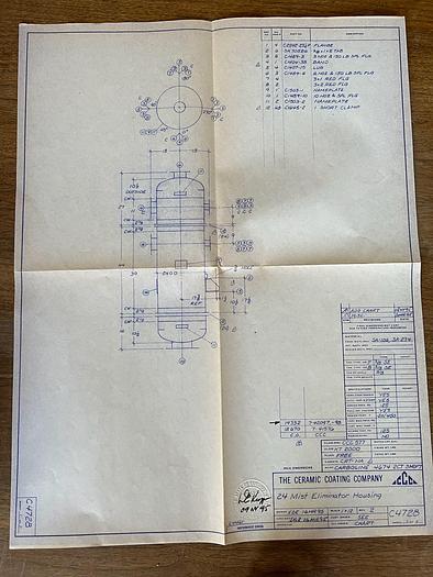Used Column, 24" X 87", G/L, Ceramic Coating, Reflux, #S731157