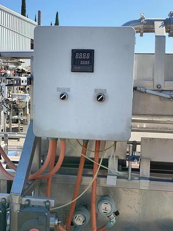Used Briner, Overflow, Stainless Steel, 12 feet, Volta Belt Conveyor, Waukesha 130 U1 Pump, #5991929