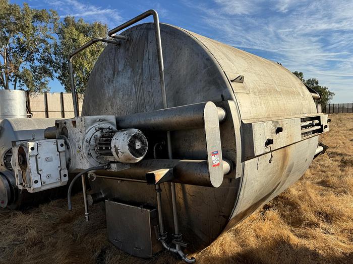 Used Tank, 6,000 Gallon, 316 Stainless Steel, Jacket, Double Agitation, #5991018