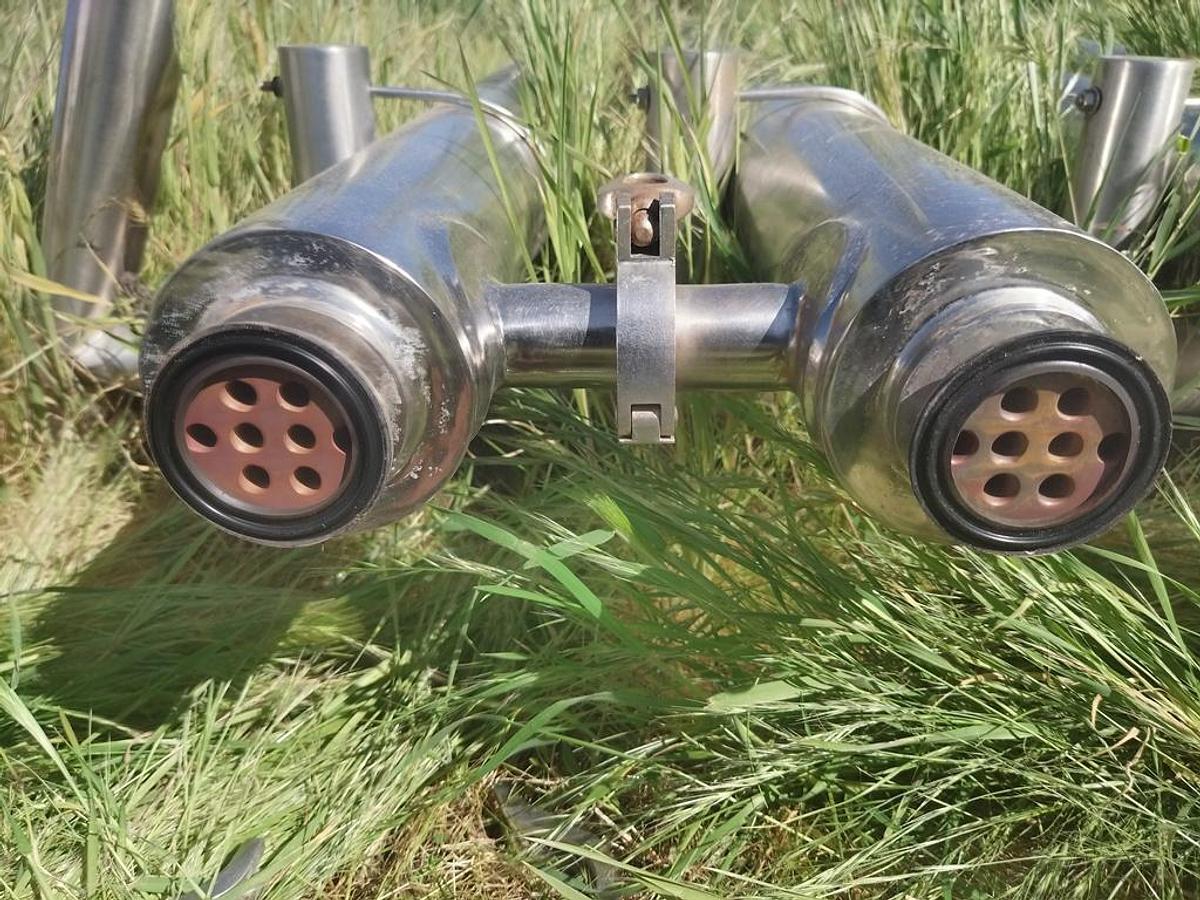 Used Heat Exchanger, Tube-in-Tube, 30 SF, 6-Pass, Allegheny Bradford, 4"/2", 100 PSI, #5991499