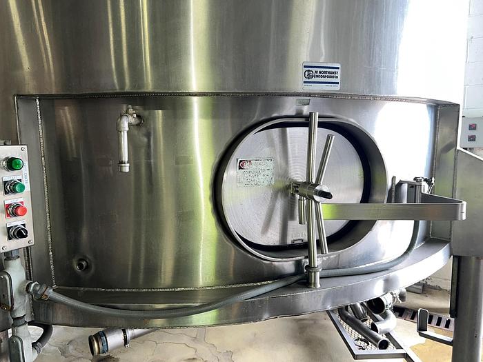 Used JV Northwest 7,000 Gallon Jacketed Tank, Stainless Steel #4487790