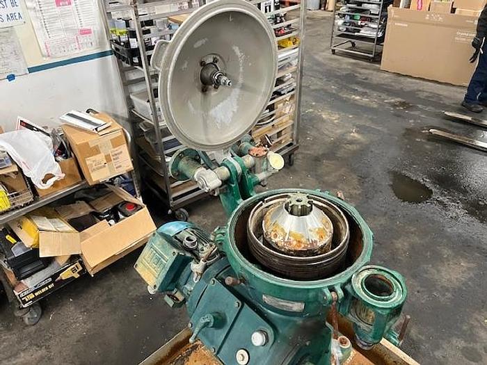 Used Centrifuge, Disc, Batch, Solid Wall, Alfa Laval, MAB-206 7.5 HP, #S736637
