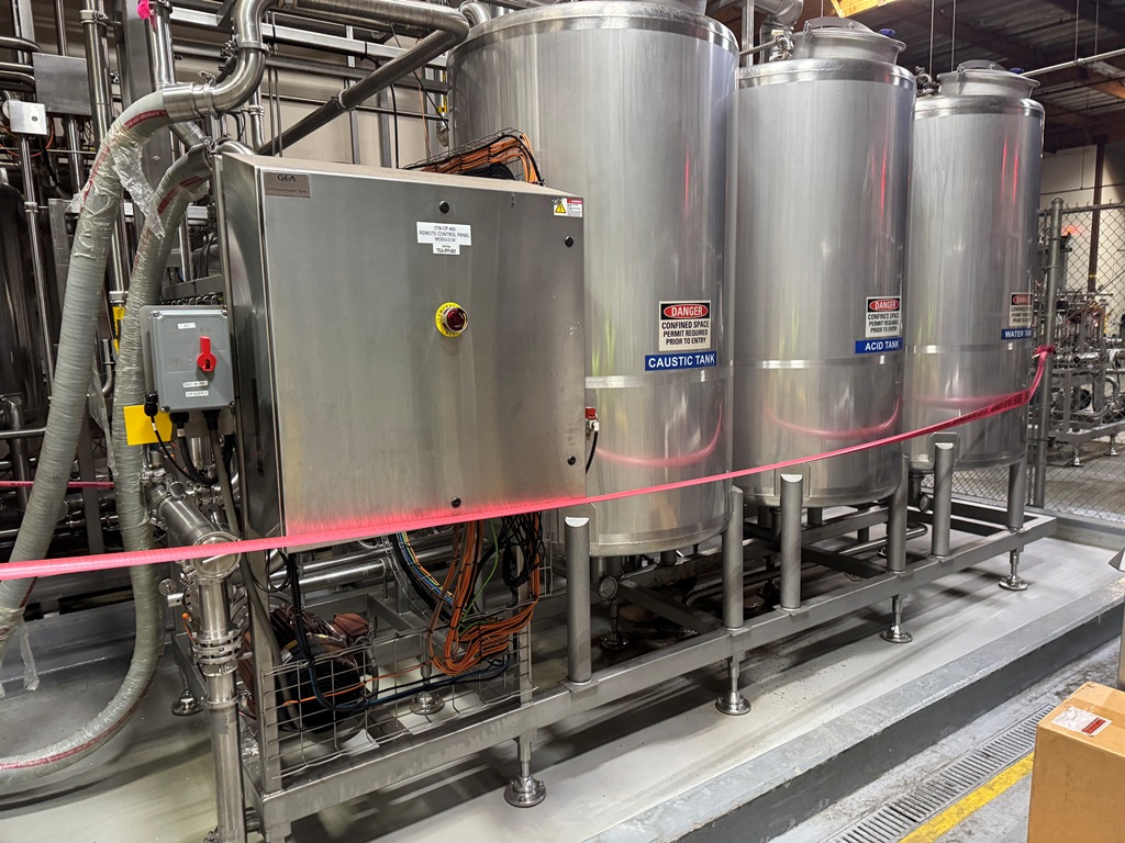 Used Tea Blending & Brewing, GEA, Brew Vessels, Blend Tanks, Valve Matrix, (3) Tank CIP System, #5991625