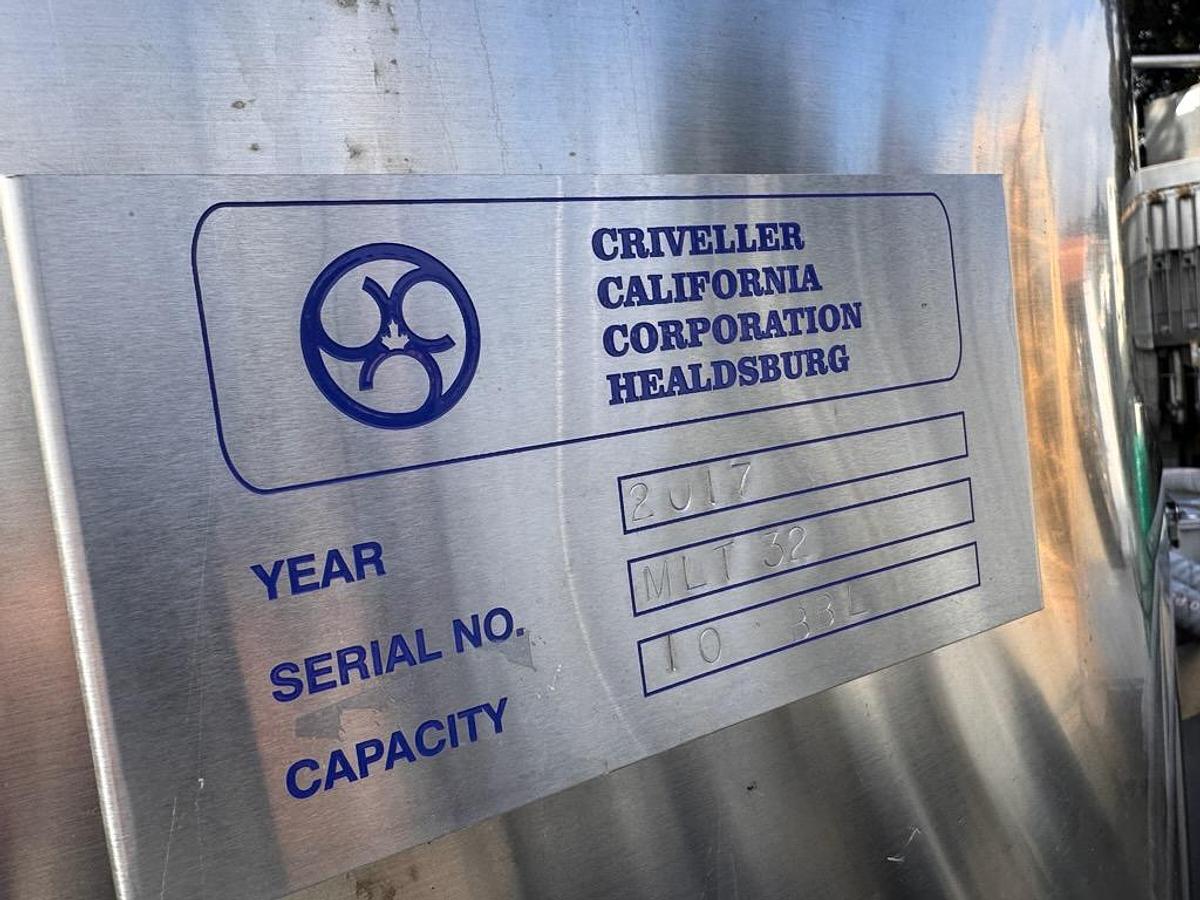 Used Brewhouse, 10 BBL, Criveller, Microbrewery, Fermentation & Bright Tanks, #5564920