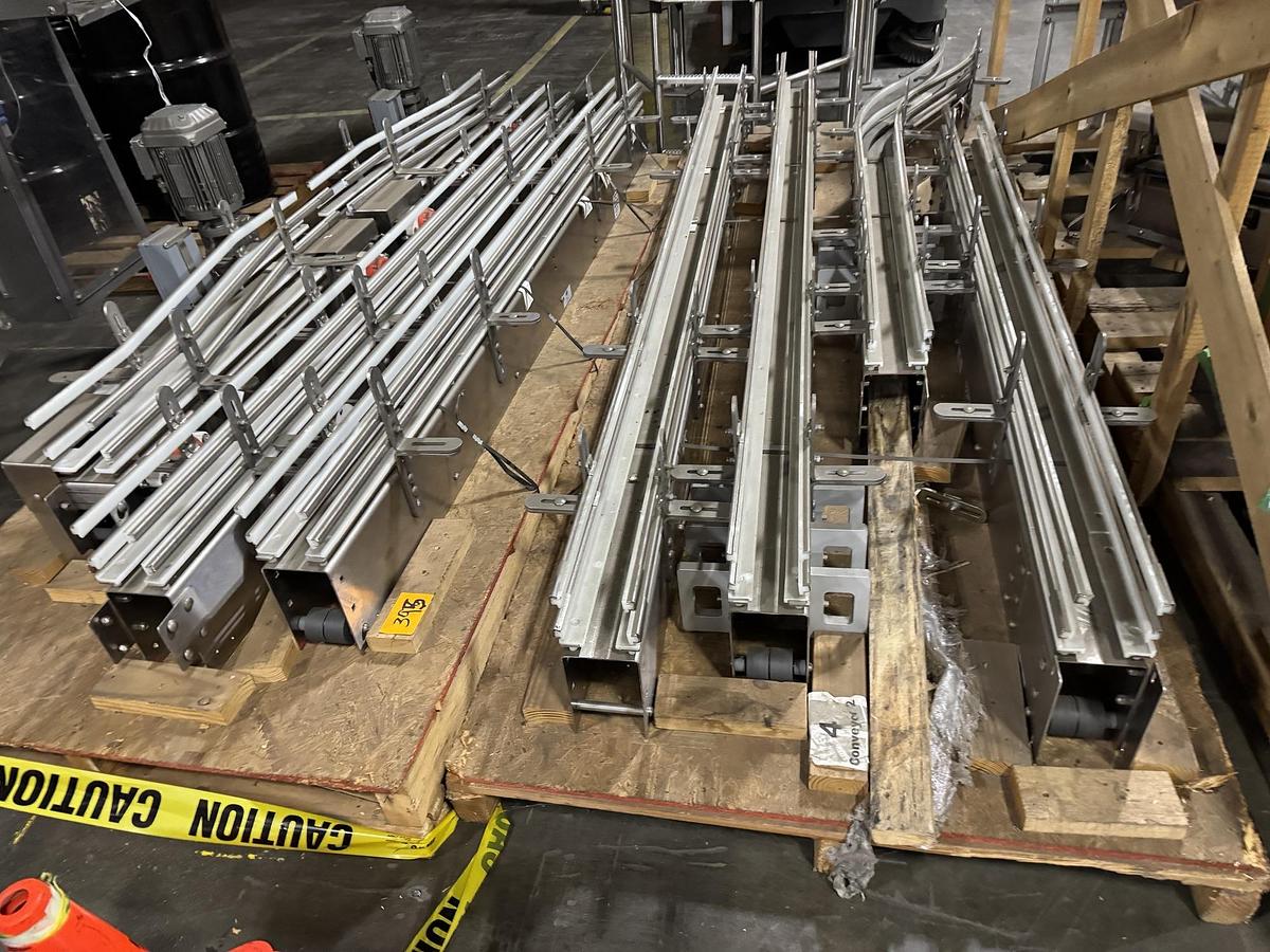 Unused Conveyor, Belt, Bottle Track, Stainless Steel, Alliance, 90’ Long, #5991711
