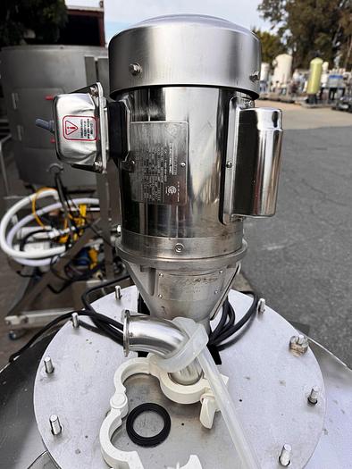 Used Tank, 100-Gallon, Stainless Steel, 30" x 36", Agitated, Sharpe Mixers, #5991260