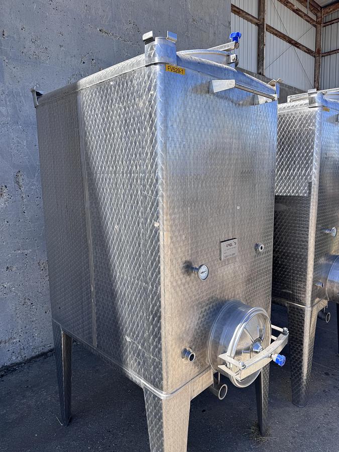 Used Tank, 529 Gallon, Stainless Steel Tote Tank, 48" x 48" Qty. - 2, #5991807