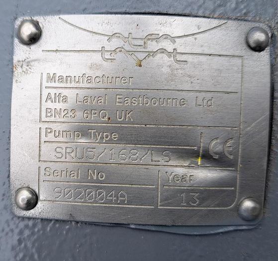 Used Pump, Positive, Alfa Laval, Mdl SRU5 168 LS, 3", S/st #S744921