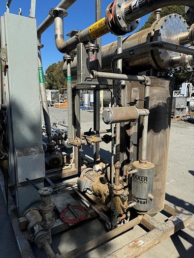 Used Heat Exchanger, Shell & Tube, 500 SF, Stainless, Vacuum, #5991130