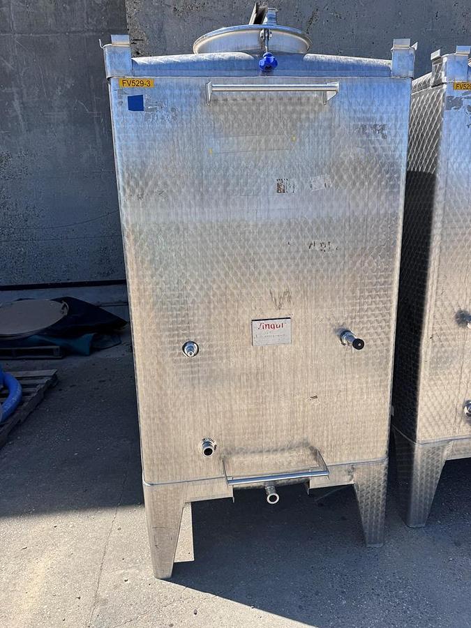 Used Tank, 529 Gallon, Stainless Steel Tote Tank, 48" x 48" Qty. - 4, #5991808