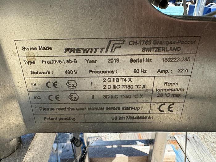 Used Mill, Pin, 160 mm, Frewitt, PM-Lab, Stainless Steel, #5880226