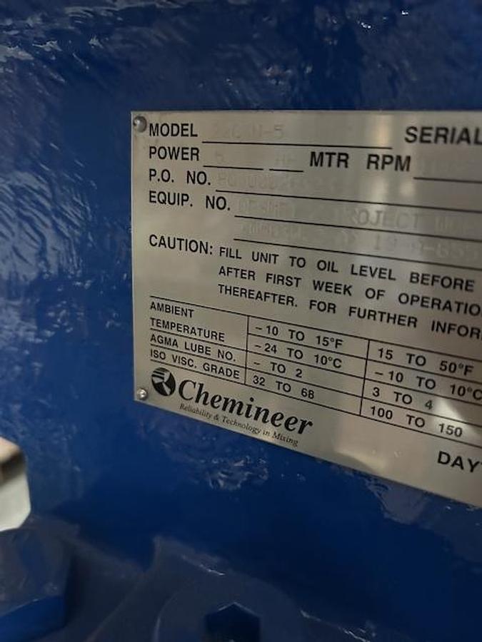 Used Tank, 2,775 Gallon, 304 Stainless Steel, Vertical, Equipromex, Waste Water Reactor, Agitated, 145 PSI, 2022, Unused, #5991579