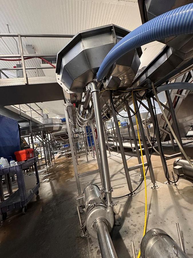Used Washer, Flume, 16" x 100 linear feet, Stainless Steel, Dunk Reels, Pumps, #5991858