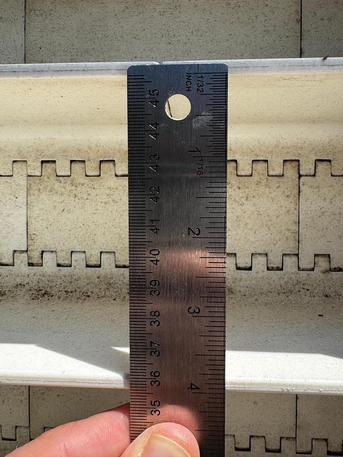 Used Conveyor, Belt, 11.75” x 12’, Incline, VWM, Cleated Belt, Stainless Steel, #5991417