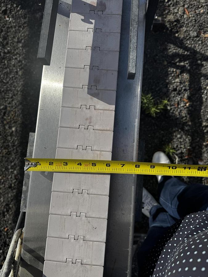 Used Belt Conveyor, 4" x 15', Stainless Steel, Portable, Vari-Speed #S745242