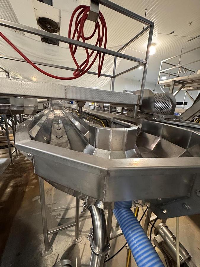 Used Washer, Flume, 16" x 100 linear feet, Stainless Steel, Dunk Reels, Pumps, #5991858
