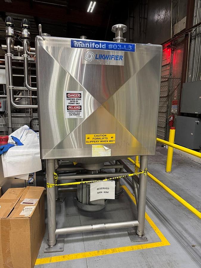 Used Liquifier Tank, 400 Gallon, Breddo, Likwifier, Stainless Steel, 40 HP,  #5991618