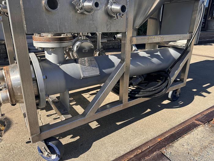 Used CIP, 1-Tank, 100 Gallon, Heat Exchanger, Chromalox Heater, Pumps, #5991176