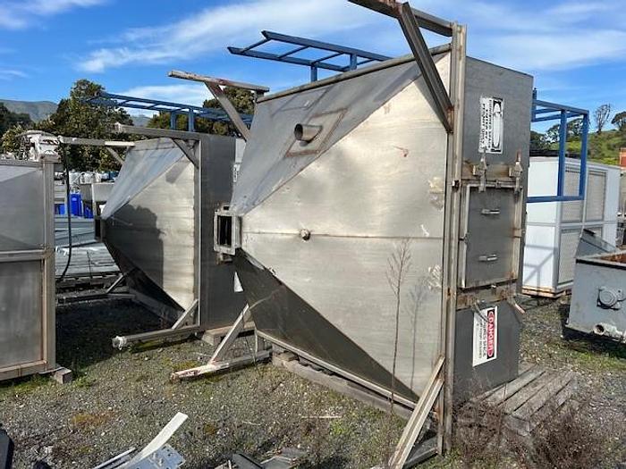 Used Bin, 400 CF, S/st, 7' X 7' x 9', S/st, Surge Bin (2) #S741113