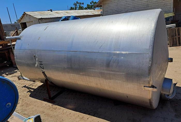 Used Tank, 3,000 Gallon, 304 Stainless Steel, DT/DB #S745256