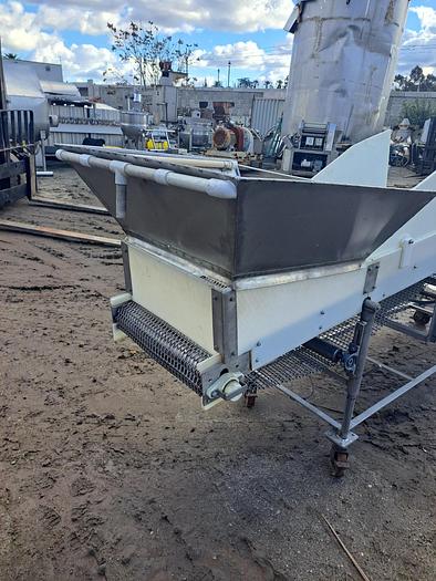 Used Conveyor, 21" X 13'4" Long, Stainless Steel, Dewatering, Cooling #S745392
