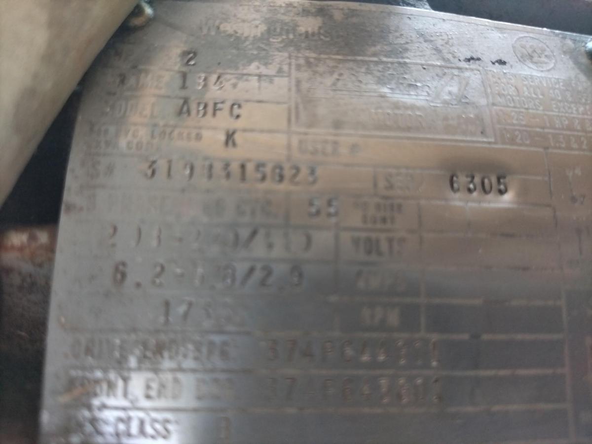 Used Flaker, Frozen Block, Hydrauflaker, 10 HP, Stainless Steel, #5991606