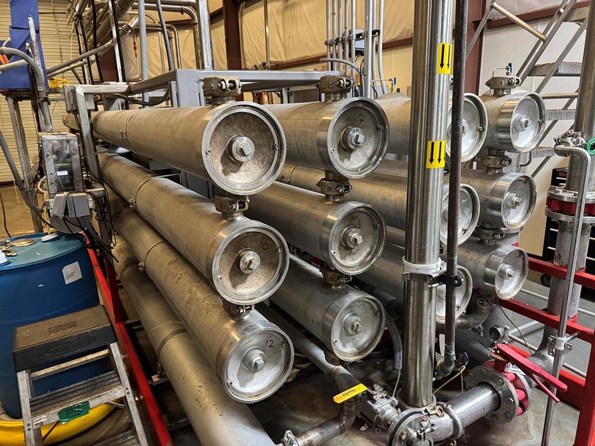 Used Water Treatment System, 225/300 GPM RO & Nano Filtration with UV, Osmonics, #5991632