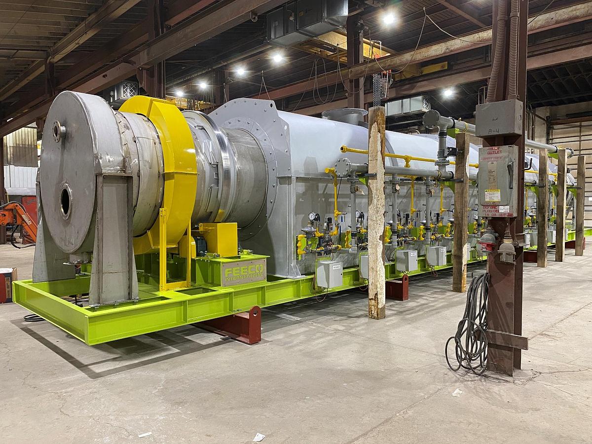 Used Kiln, Rotary, 4.5' Dia. x 50' L, 304L Stainless Steel, FEECO, Indirect Fired, Gas Fired, #5991747